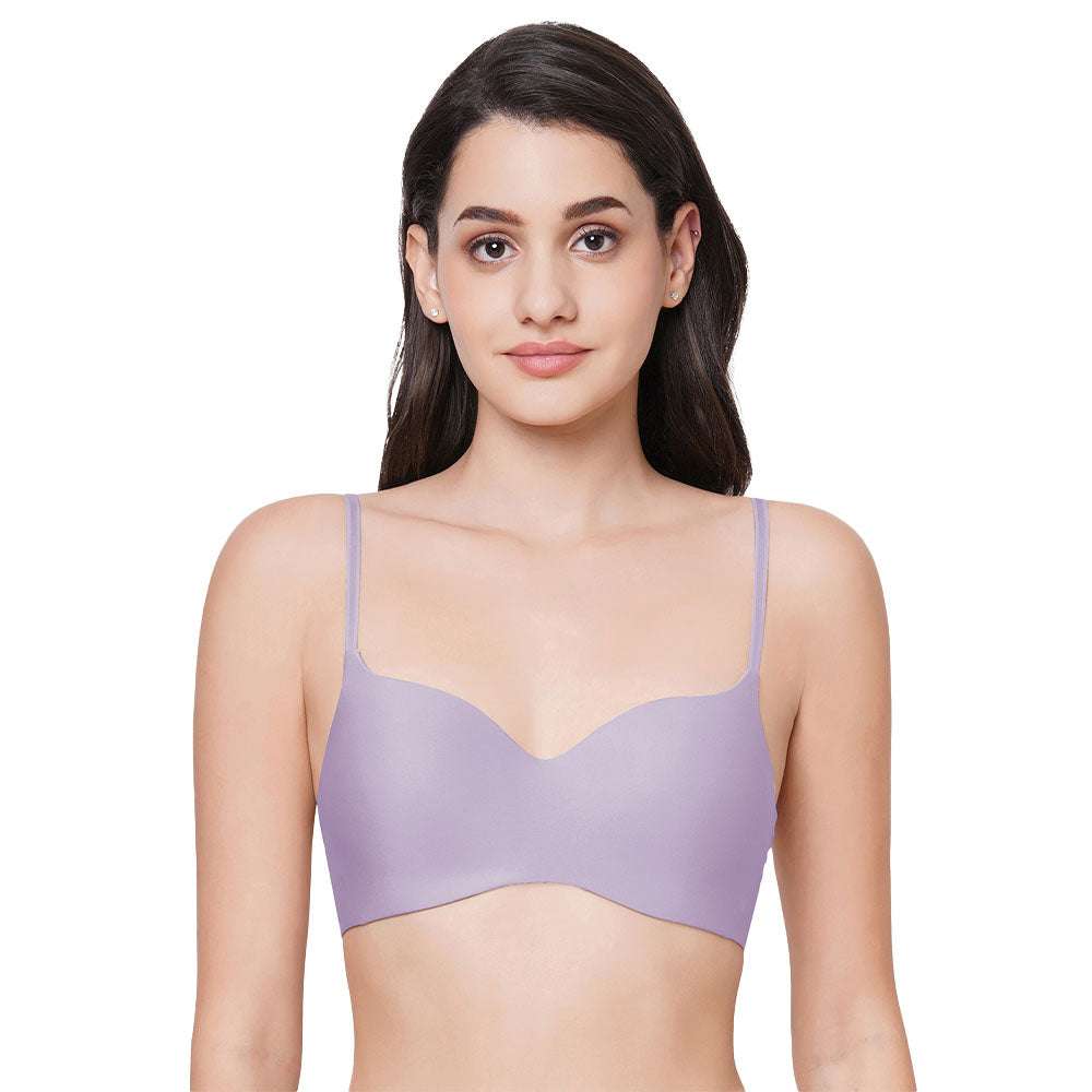 Basic Mold Padded Non-Wired 3/4Th Cup Everyday T-Shirt Bra - Lavender