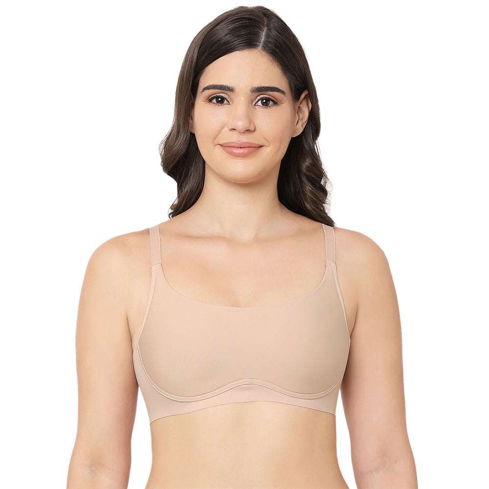 Buy New Normal Padded Non Wired Full Coverage T-shirt Bra - Beige Online