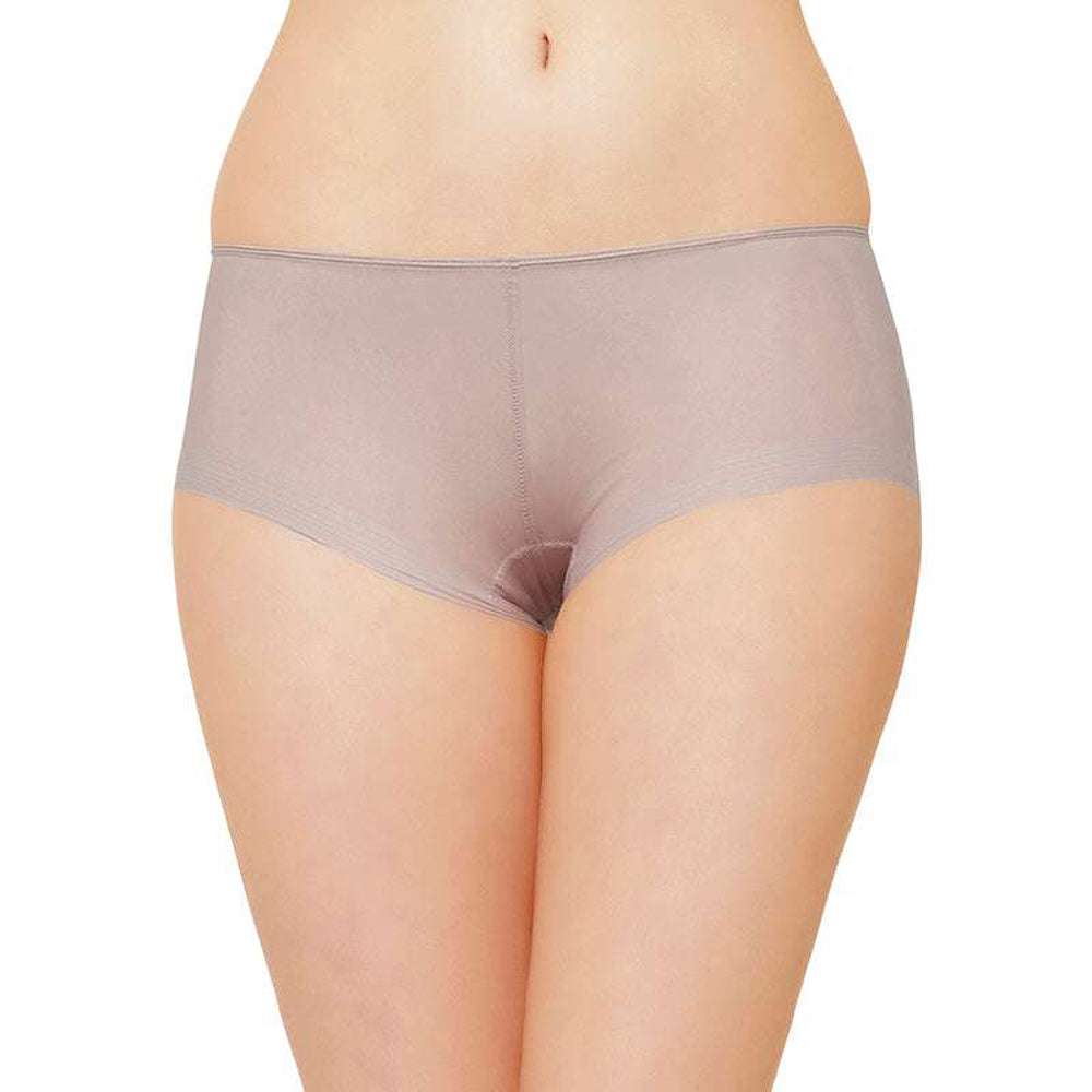 Feel Free Mid Waist Full Coverage Everyday Wear Boy Leg Panty - Beige