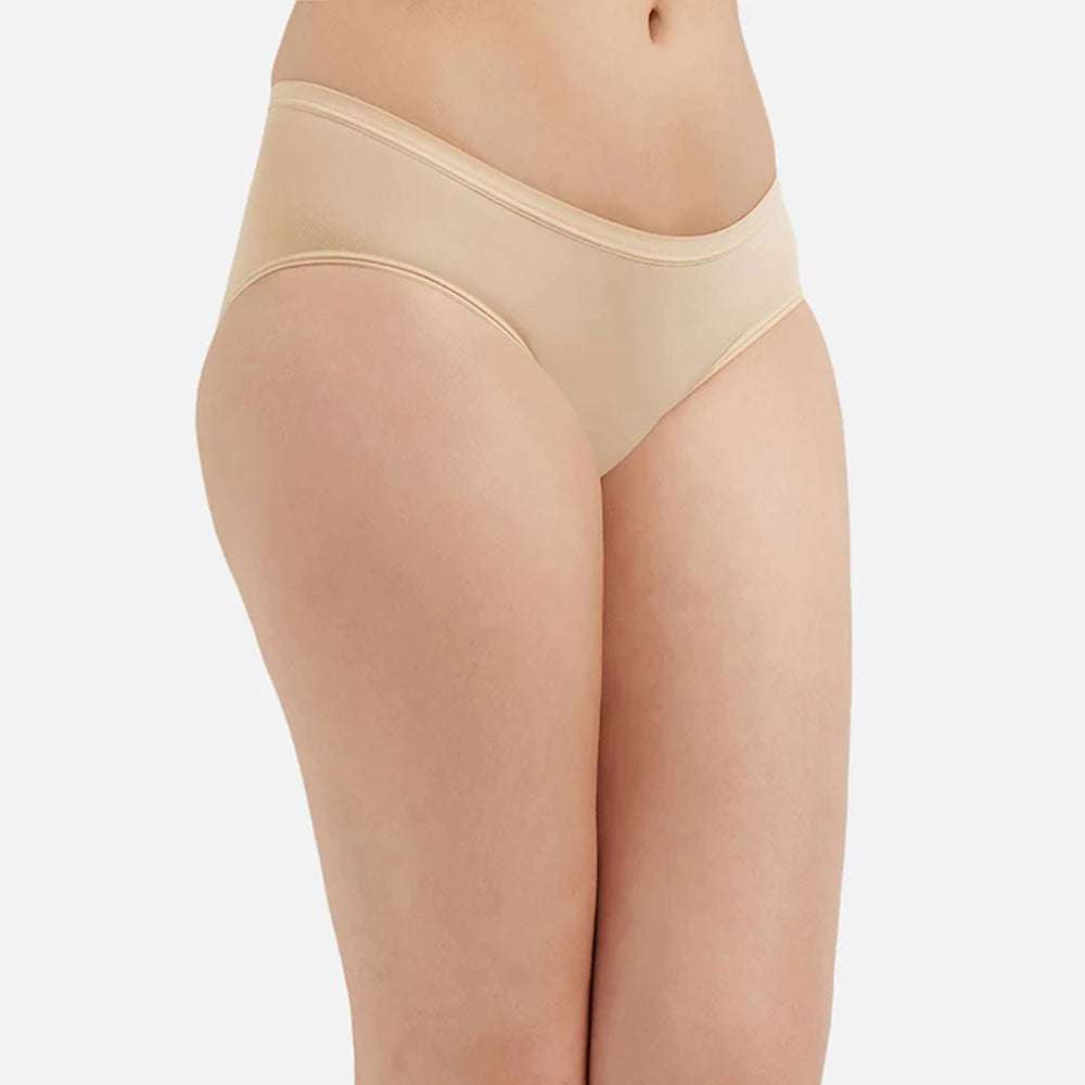 Hygieni Mid Waist Full Coverage Night Wear High Absorbency Period Panty - Beige