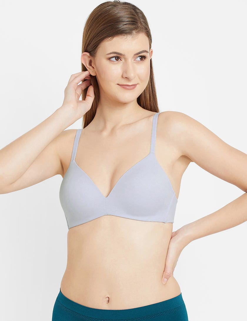 Buy How Perfect Padded Non Wired 3/4Th Cup Everyday T-Shirt Bra - Blue  Online