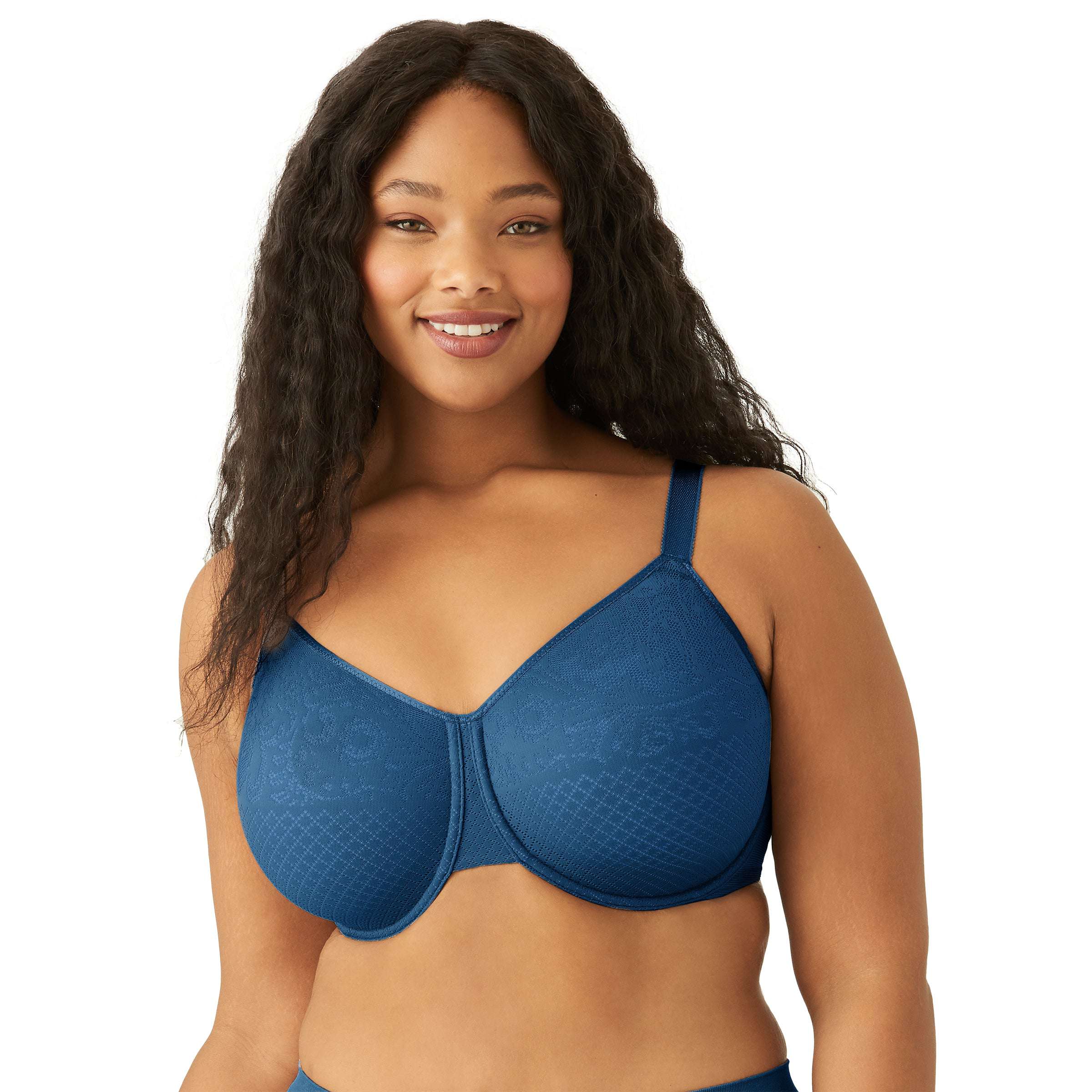 Buy Visual Effects Non Padded Wired Full Cup Everyday Wear Plus Size Full  Support Minimizer Bra - Blue Online