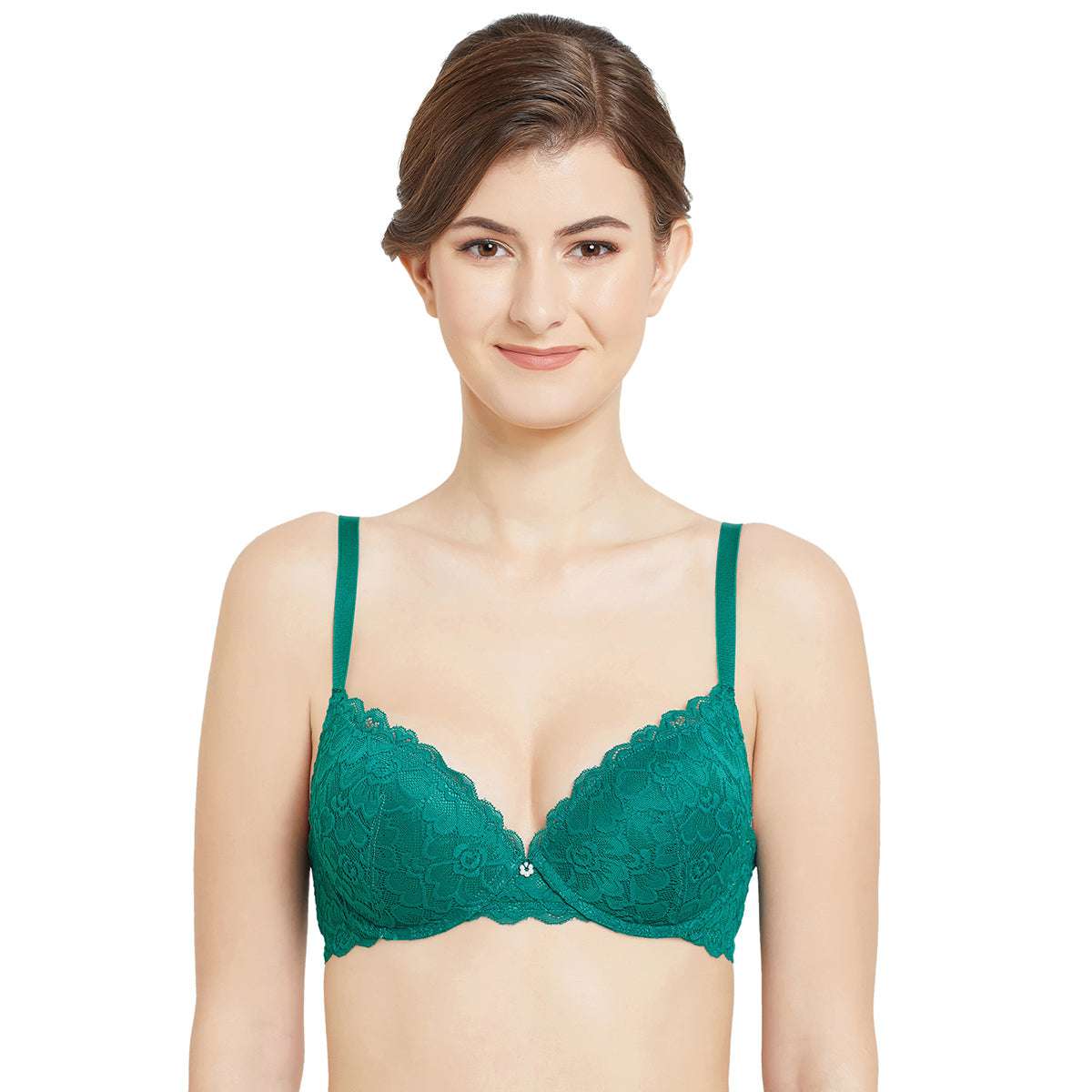 Buy Women's Printed Heavily Padded Underwired Push-Up Bra Green (Best Fit  40B & 40C) Online at Best Prices in India - JioMart.
