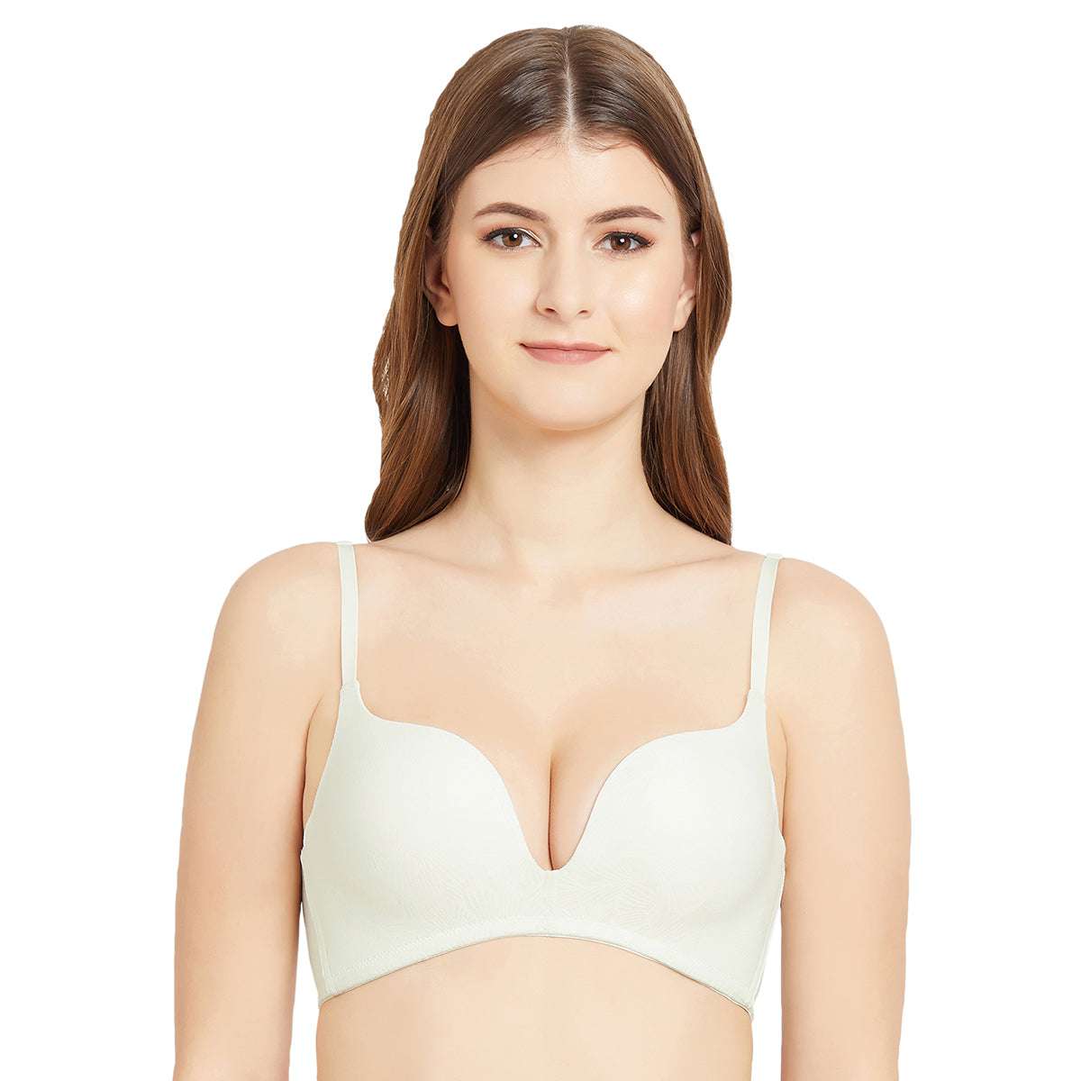 Ecozen Padded Non-wired 3/4th Cup Everyday Wear Push-up Bra - Light Yellow