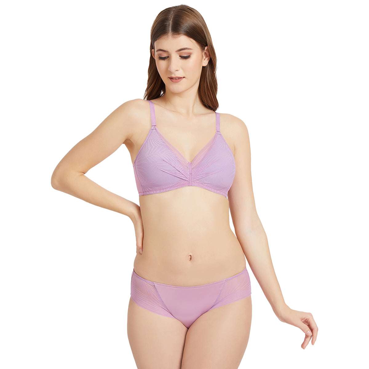 Paloma Padded Non-Wired Full Cup Medium Coverage T-Shirt Bra-Purple