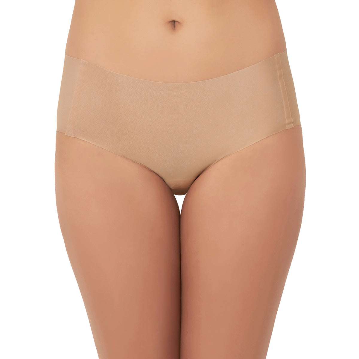 Buy Gococi Mid Waist Full Coverage Solid Hipster Seamless Panty - Grey  Online