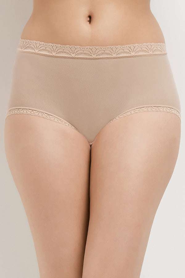 Dear Hip Brief Low Waist Full Coverage Panty - Beige