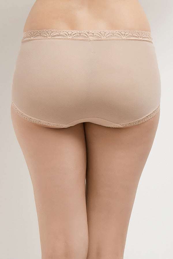 Dear Hip Brief Low Waist Full Coverage Panty - Beige