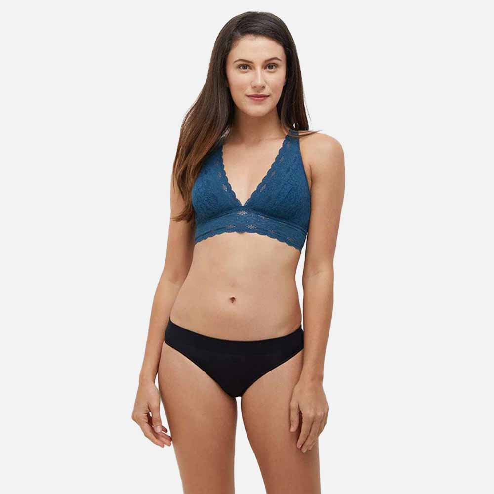 B-Smooth Low Waist Medium Coverage Everyday Wear Seamless Bikini Panty - Black