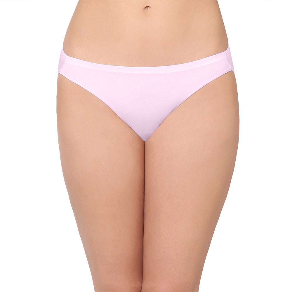 Basic Mold Low Waist Low Coverage Everyday Wear Bikini Panty - Mauve