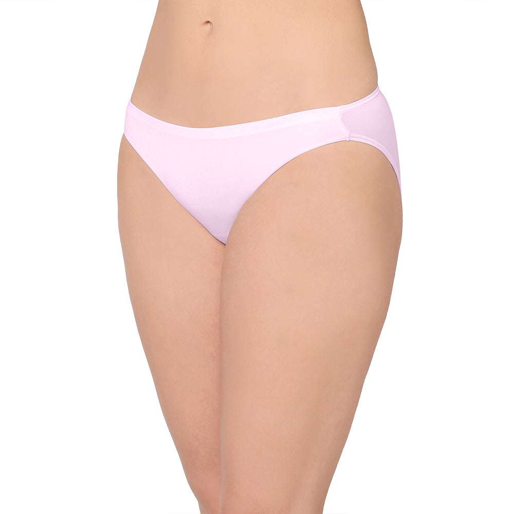 Basic Mold Low Waist Low Coverage Everyday Wear Bikini Panty - Mauve