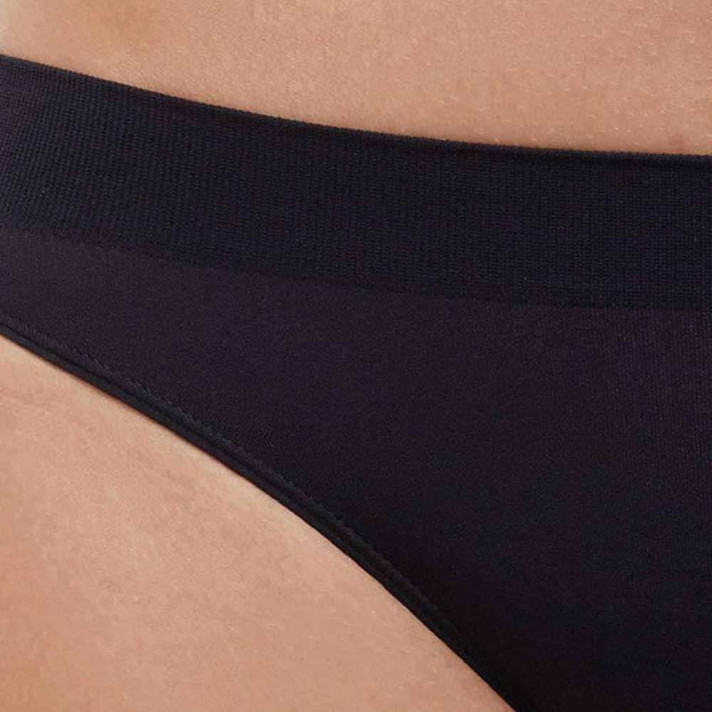 B-Smooth Low Waist Medium Coverage Everyday Wear Seamless Bikini Panty - Black