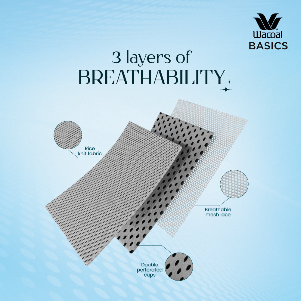 BASICS Bliss Padded Wired 3/4th Cup Everyday Wear Lace T-shirt Bra - Green