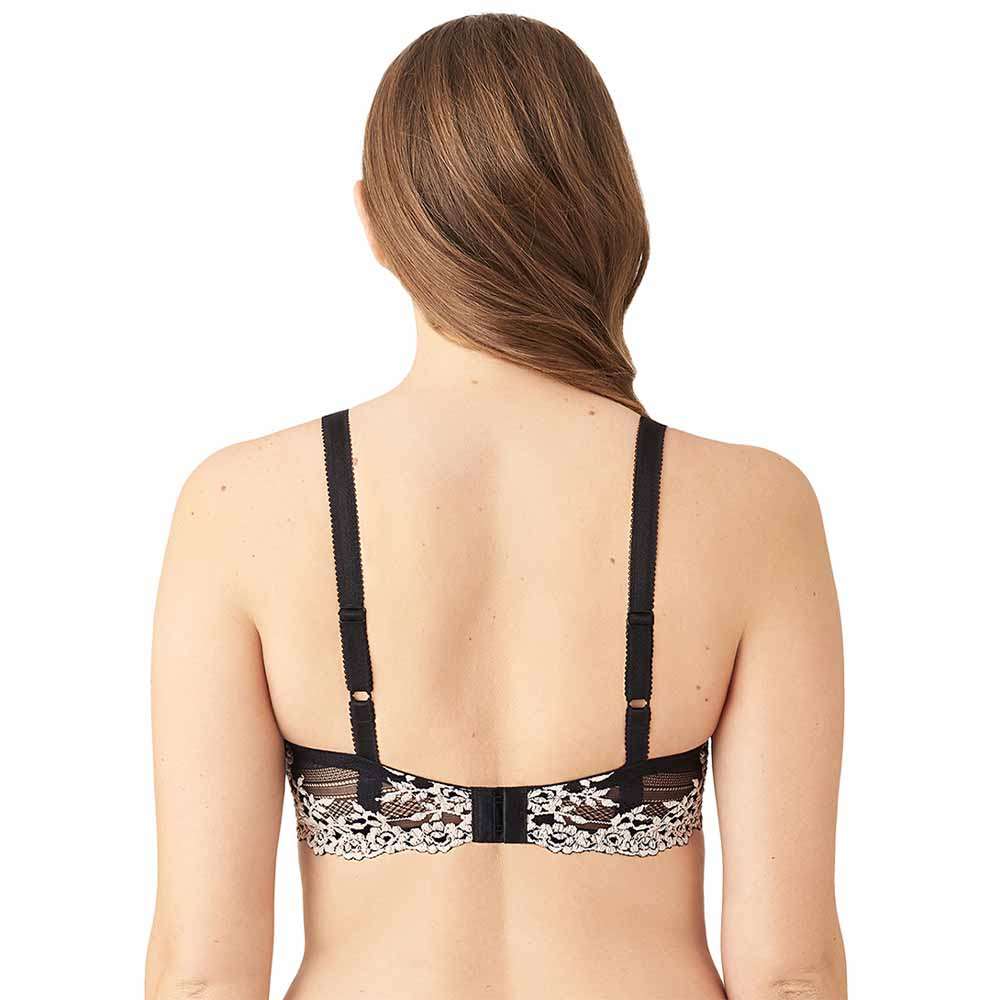 Embrace Lace Non Padded Wired 3/4th Cup Bridal Wear Medium coverage Fashion Bra - Black