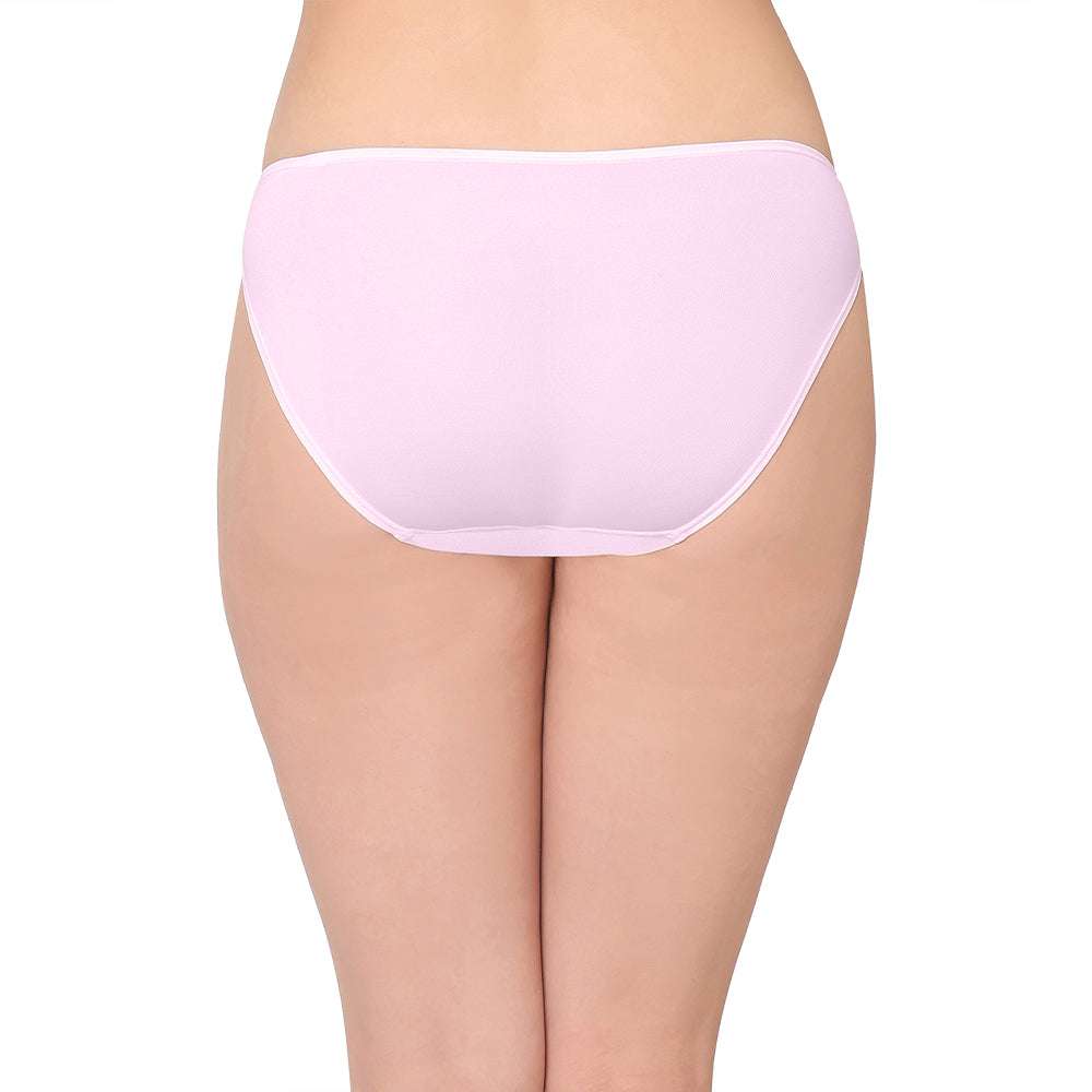 Basic Mold Low Waist Low Coverage Everyday Wear Bikini Panty - Pink