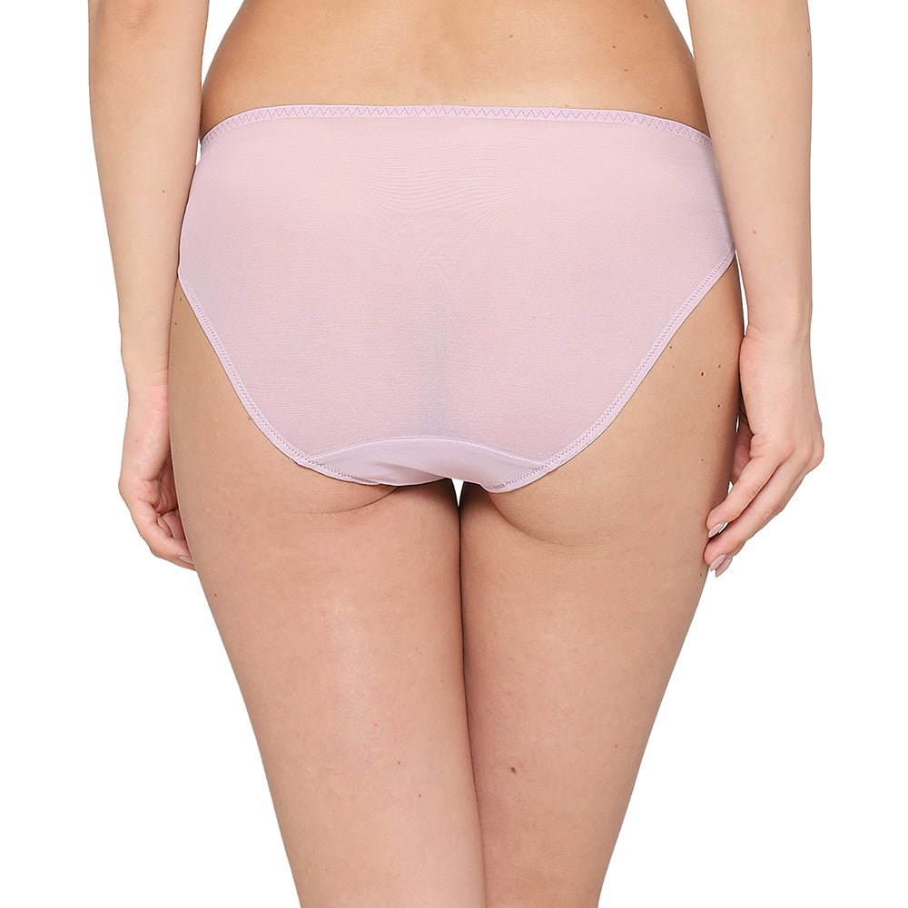 Embrace Lace Low Waist Medium Coverage Bridal Wear Lace Bikini Panty -Light Pink