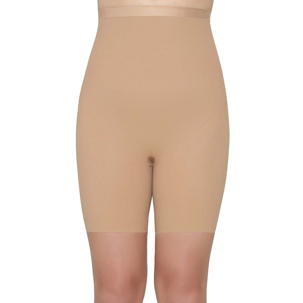 Shape Revelation High Waist Full Coverage Firm Control Seamless Thigh Shaper - Beige