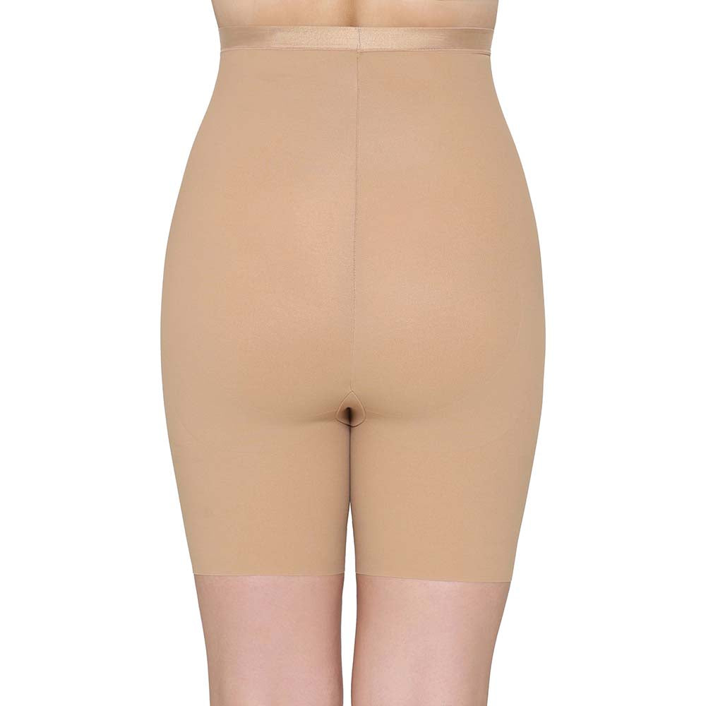 Shape Revelation High Waist Full Coverage Firm Control Seamless Thigh Shaper - Beige