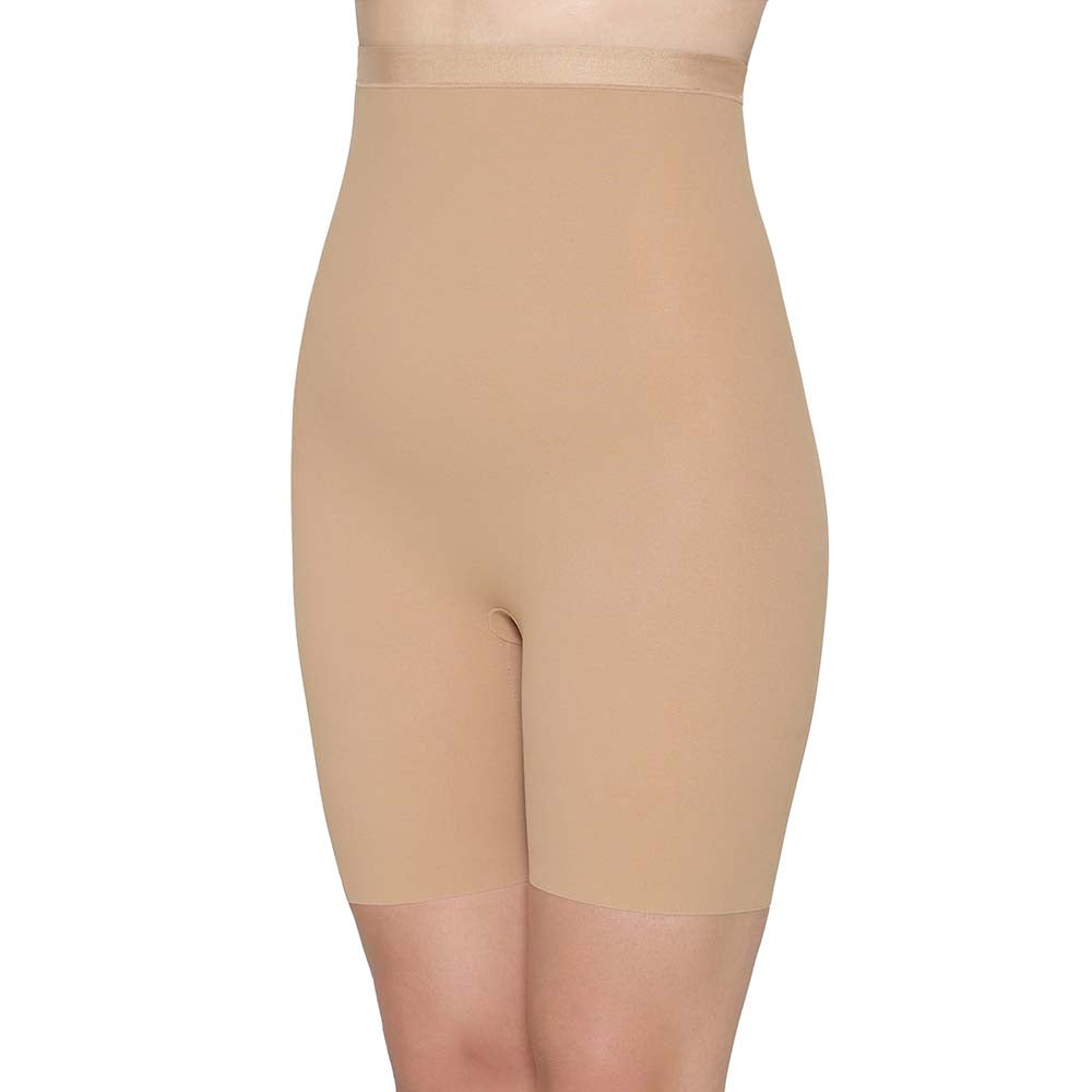 Shape Revelation High Waist Full Coverage Firm Control Seamless Thigh Shaper - Beige