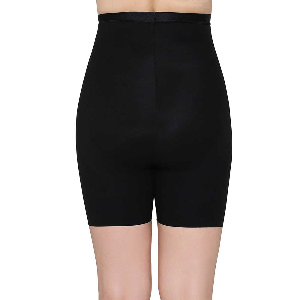 Shape Revelation High Waist Full Coverage Firm Control Seamless Thigh Shaper - Black