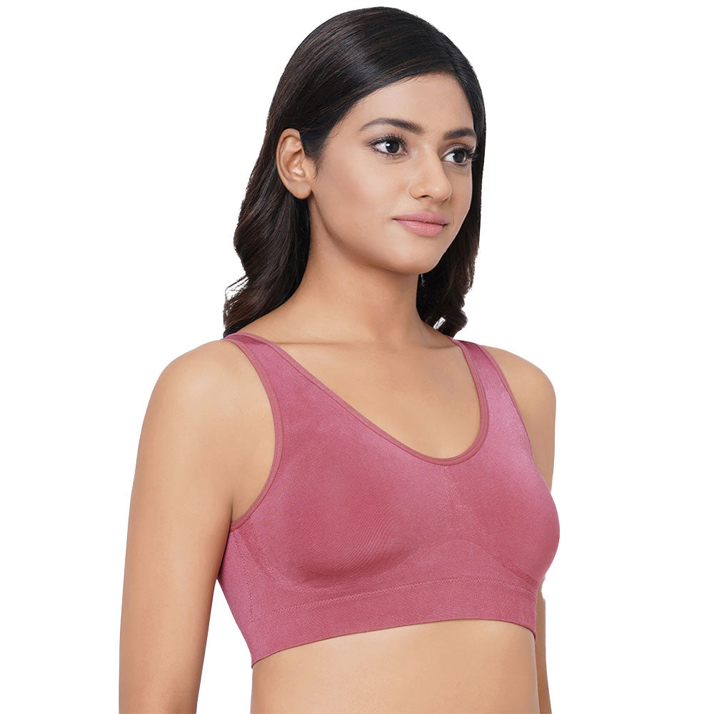 B-Smooth Padded Non-wired Full Cup Everyday Wear Full coverage Bralette - Pink