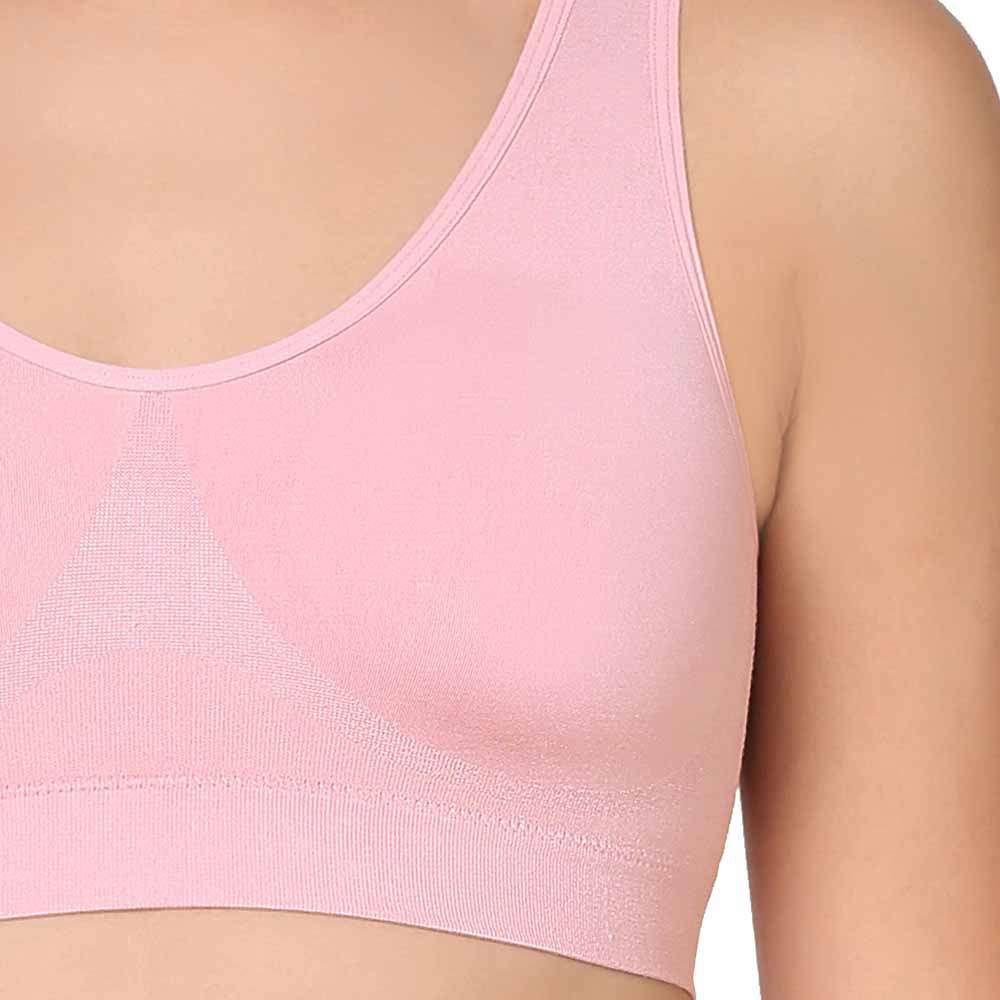 B-Smooth Padded Non-wired Full Cup Everyday Wear Full coverage Bralette - Light Pink