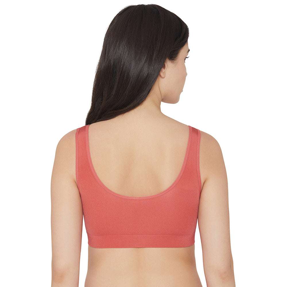 B-Smooth Padded Non-wired Full Cup Everyday Wear Full coverage Bralette - Red