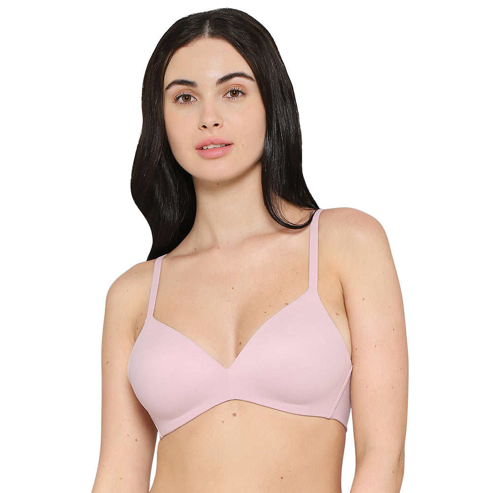 How Perfect Padded Non-wired 3/4th Cup Medium Coverage Seamless T-Shirt Bra - Pink