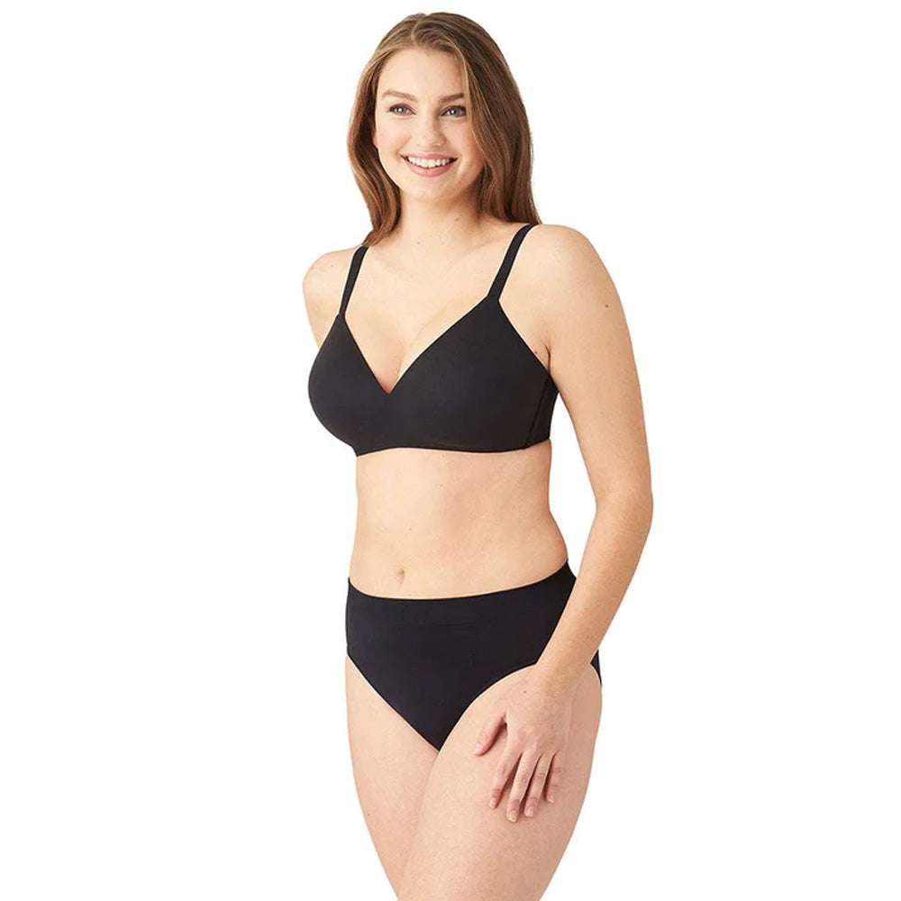 How Perfect Padded Non-wired 3/4th Cup Medium Coverage Seamless T-Shirt Bra - Black