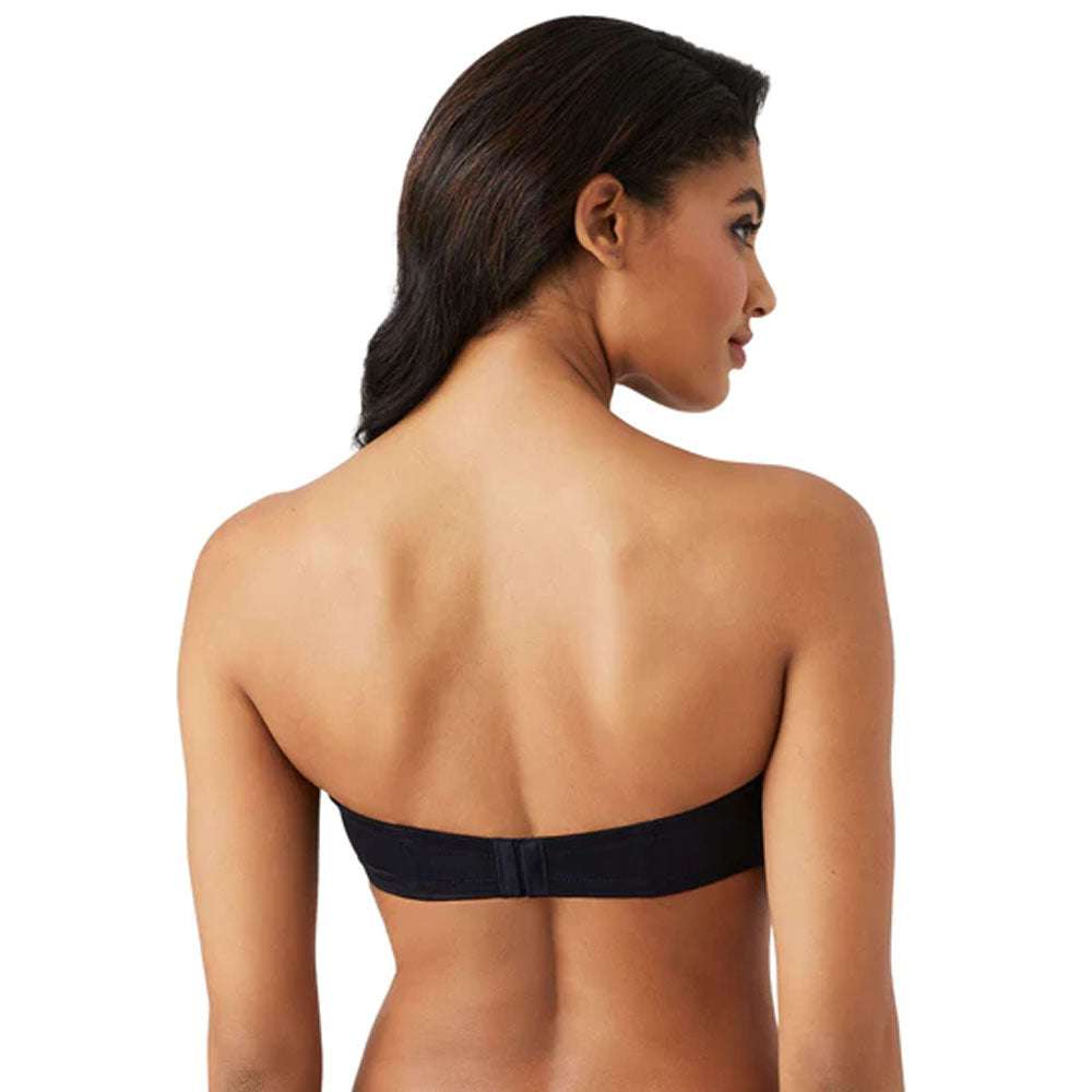 Red Carpet Padded Wired Half Cup Low Coverage Strapless Bra - Black