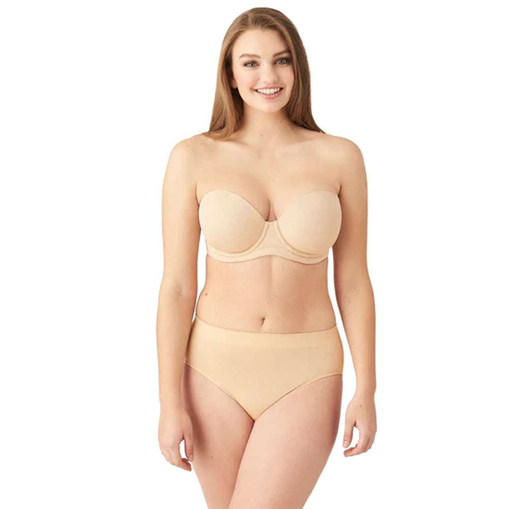 Buy Red Carpet Padded Wired Half Cup Full Coverage Strapless Bra - Beige  Online