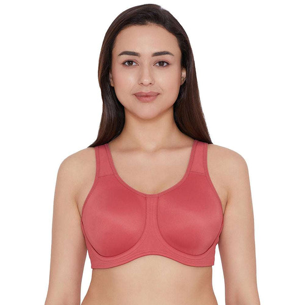 Buy Sport Non Padded Wired Full Coverage Full Support High Intensity Sports  Bra -Red Online