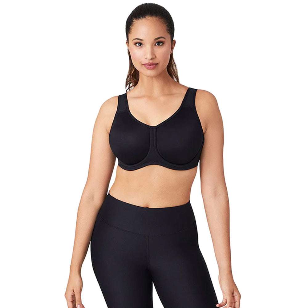 34E / 34DD Black Bralette, Women's Sports Bra in Black, Black Yoga