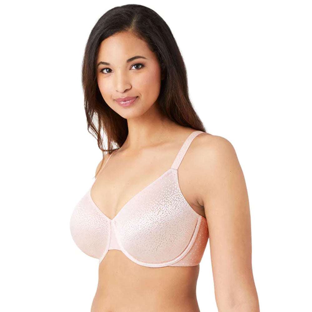 Back Appeal Non Padded Wired Full Cup Everyday Wear Plus Size Comfortable Full Support Bra - Light Pink