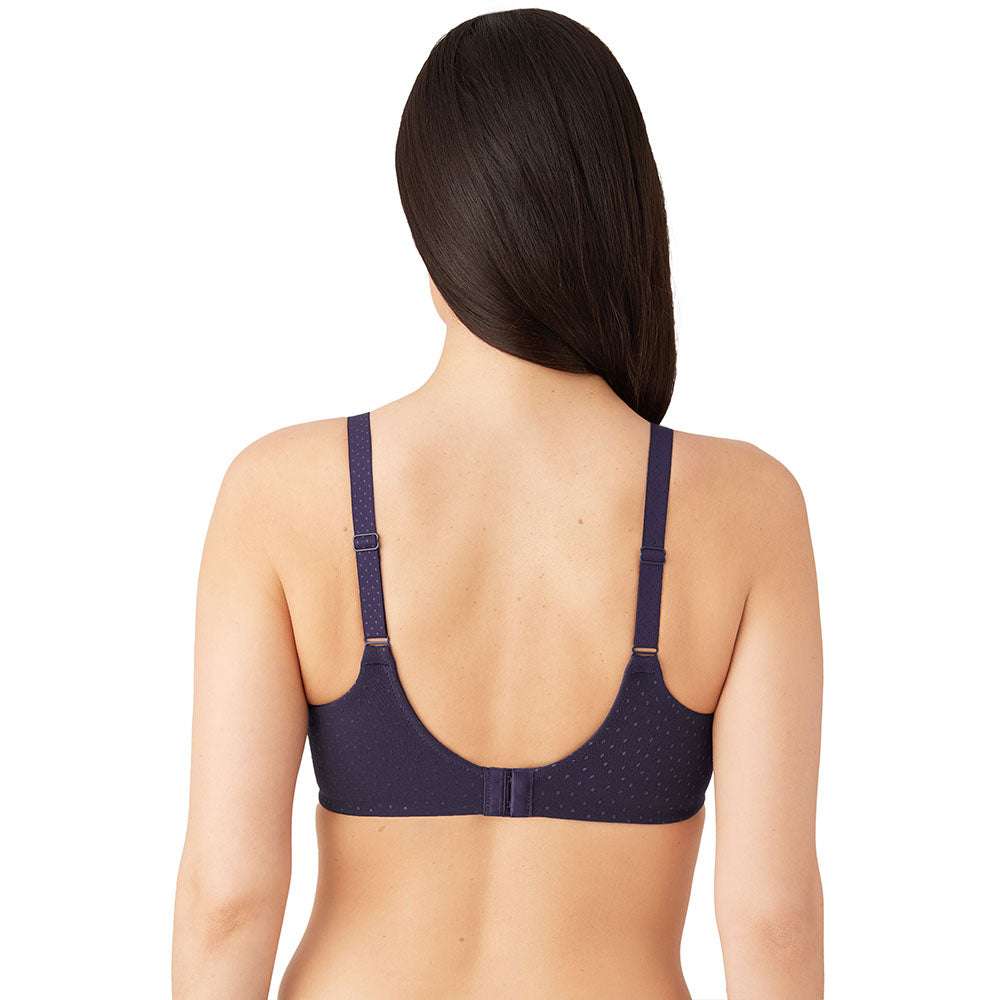 Back Appeal Non Padded Wired Full Cup Everyday Wear Plus Size Comfortable Full Support Bra - Navy Blue