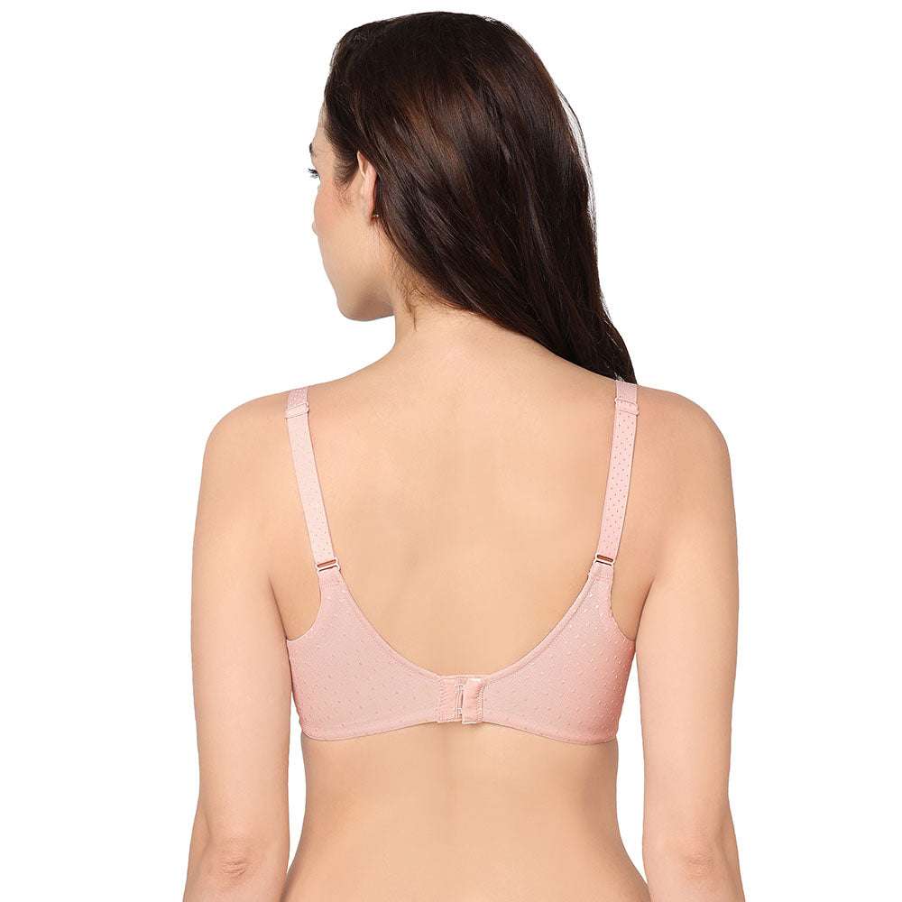 Back Appeal Non Padded Wired Full Cup Everyday Wear Plus Size Comfortable Full Support Bra - Pink