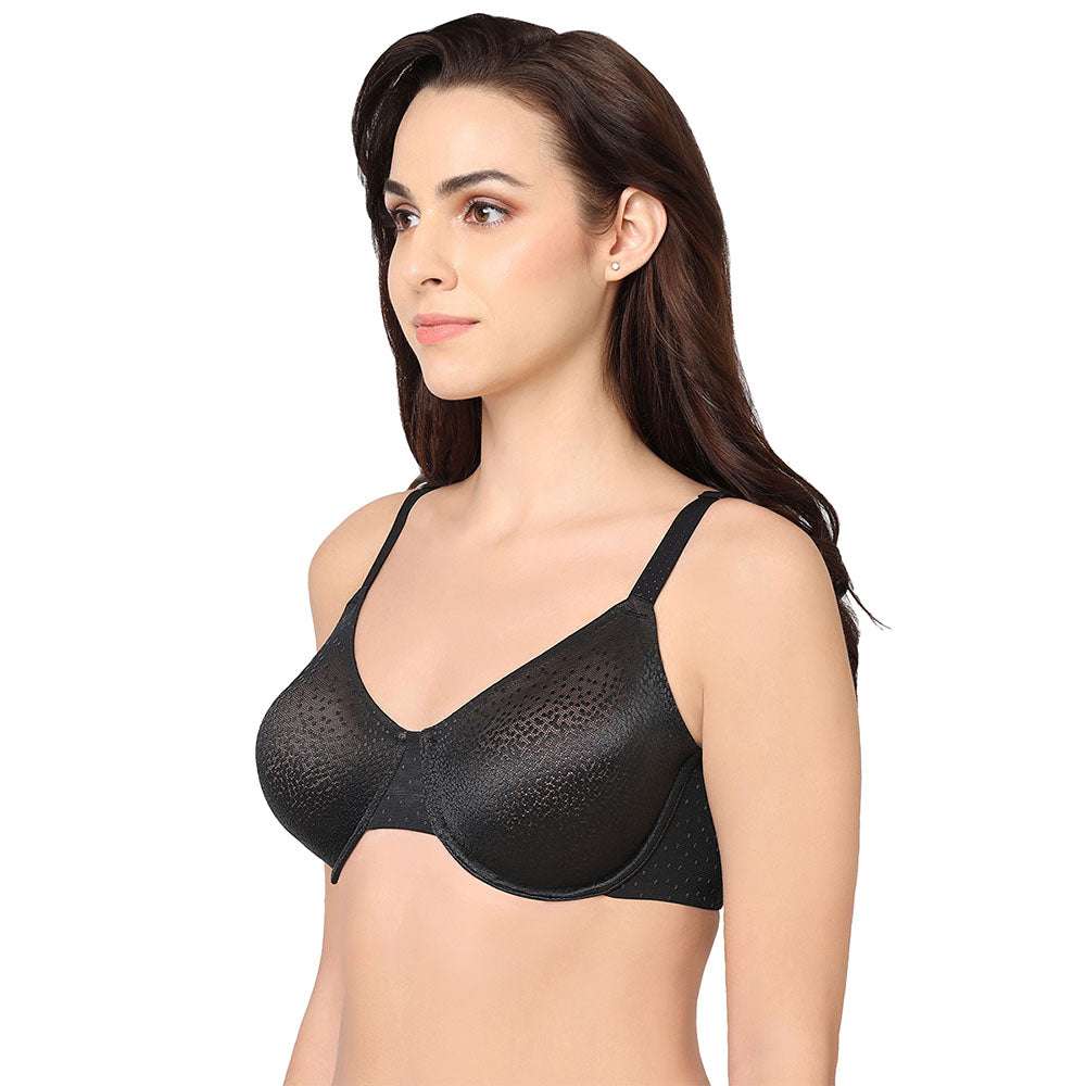 Buy Back Appeal Non Padded Wired Full Cup Everyday Wear Plus Size  Comfortable Full Support Bra - Black Online