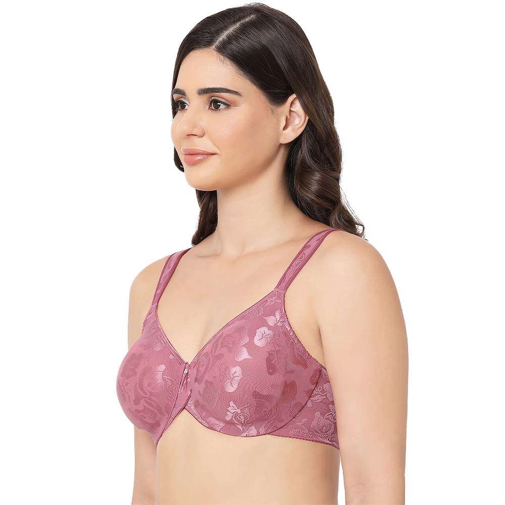 Awareness Non Padded Wired Full Coverage Full Support Plus Size Bra - Wine