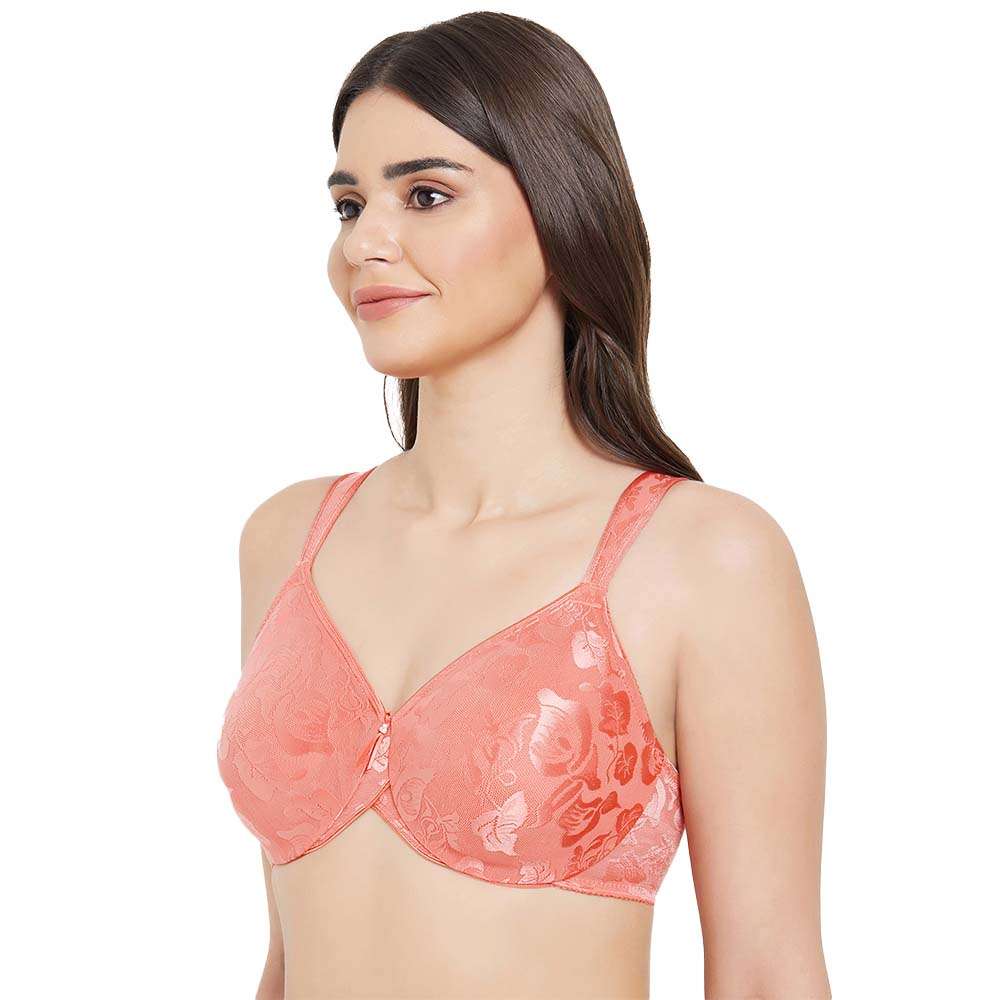 Awareness Non Padded Wired Full Coverage Full Support Plus Size Bra - Peach