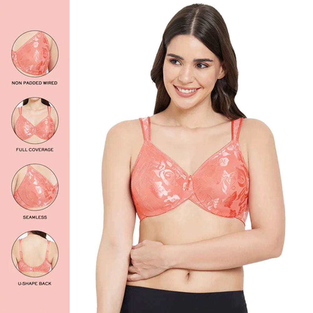 Awareness Non Padded Wired Full Coverage Full Support Plus Size Bra - Peach