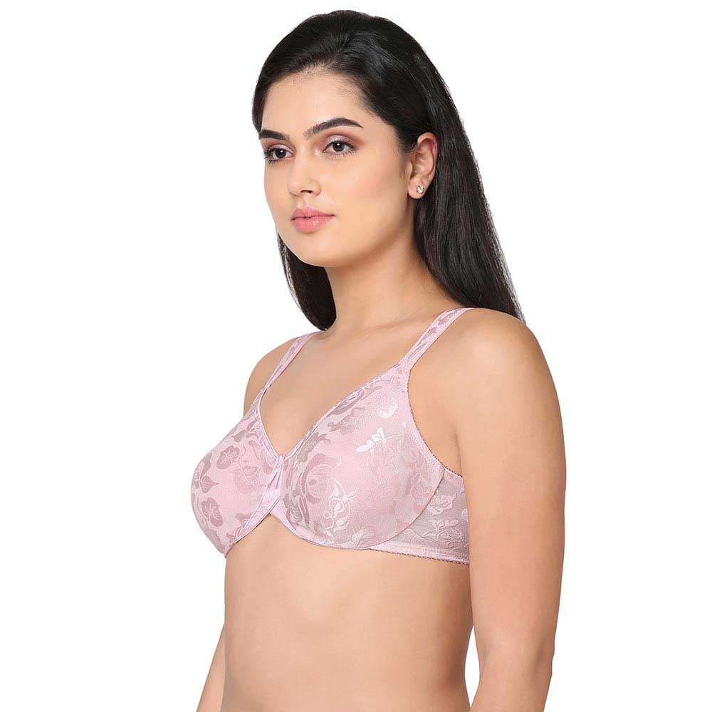 Awareness Non Padded Wired Full Coverage Full Support Plus Size Bra - Pink