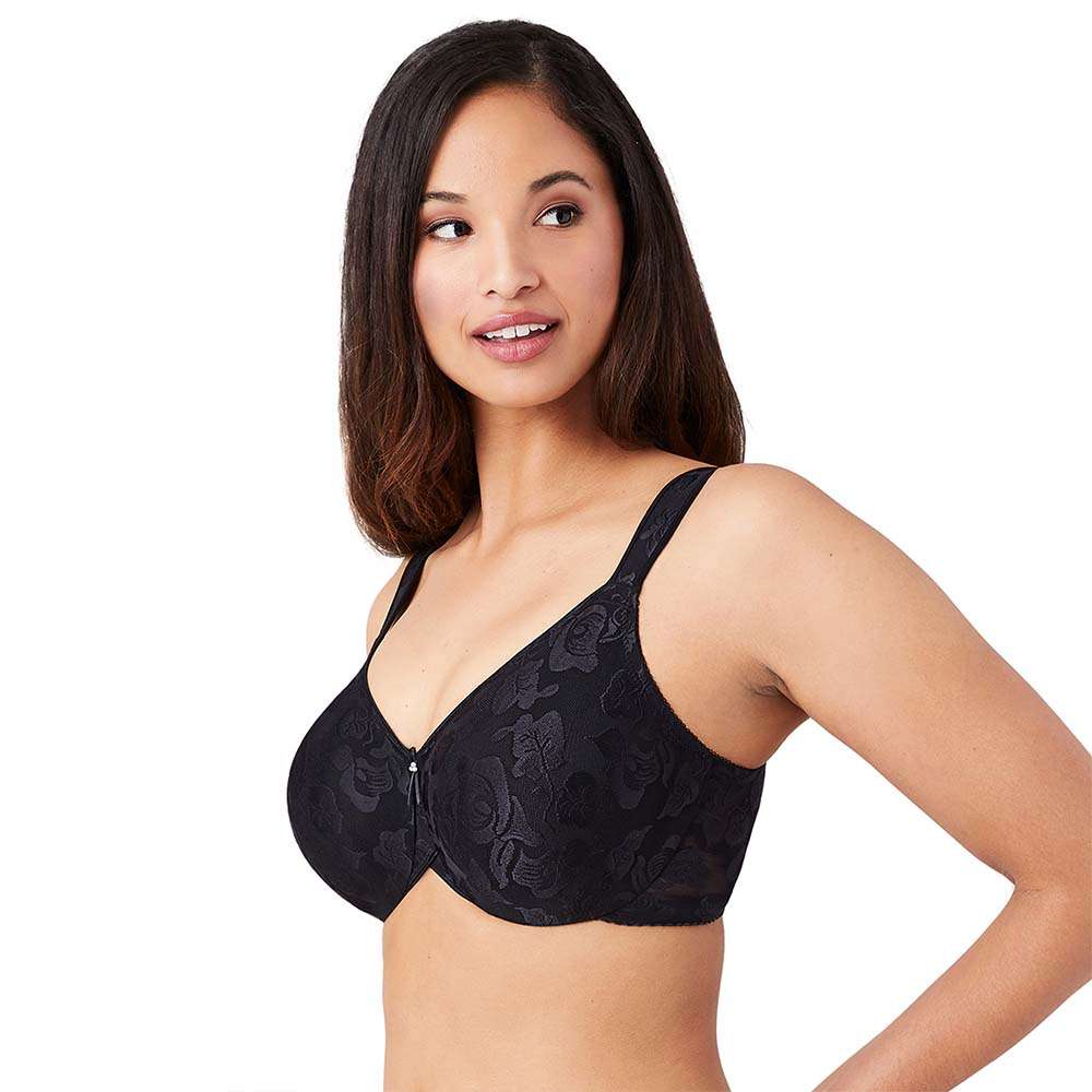Awareness Non Padded Wired Full Coverage Full Support Plus Size Bra - Black
