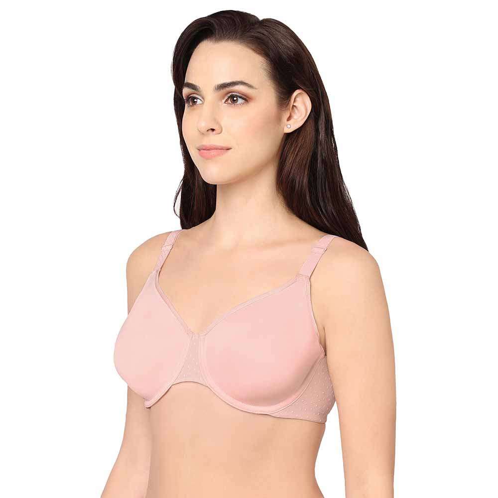 Back Appeal Minimizer Non-Padded Wired Full Coverage Full Cup Bra - Pink