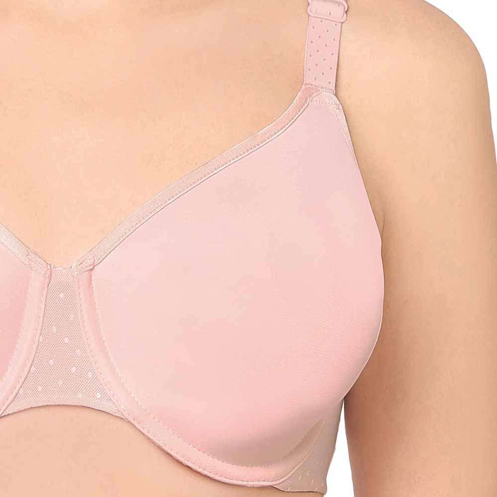 Back Appeal Minimizer Non-Padded Wired Full Coverage Full Cup Bra - Pink