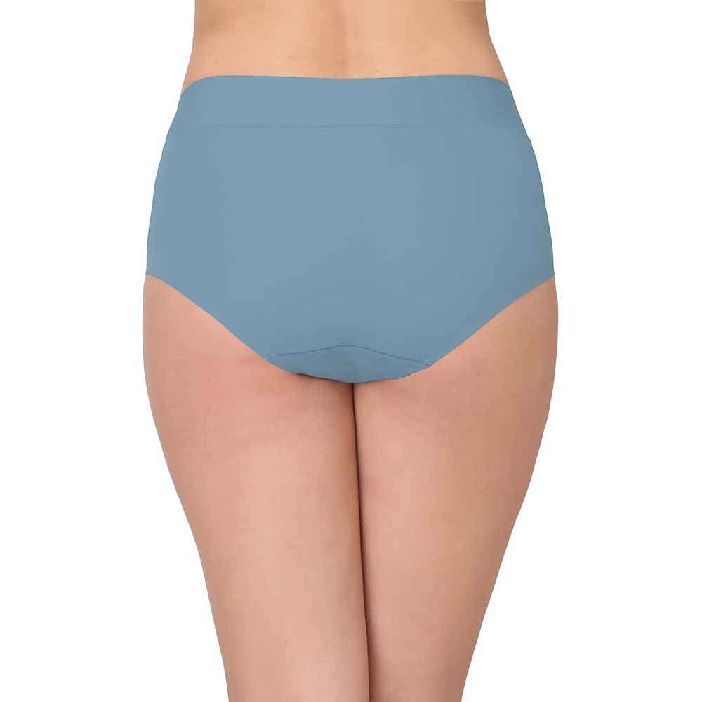 Buy At Ease Mid Waist Medium Coverage Everyday Wear Hipster Panty - Blue  Online