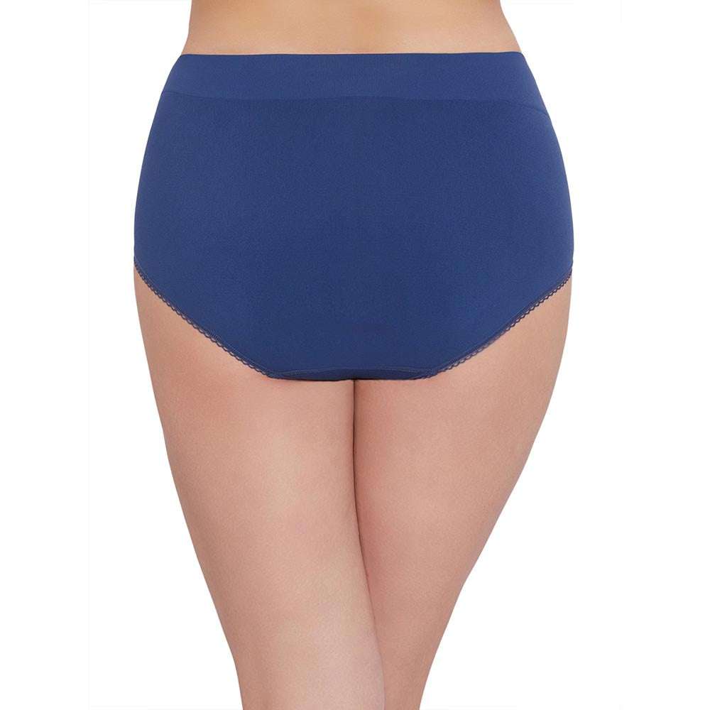 Feeling Flexible High Waist Full Coverage Everyday Wear Brief Panty - Navy Blue
