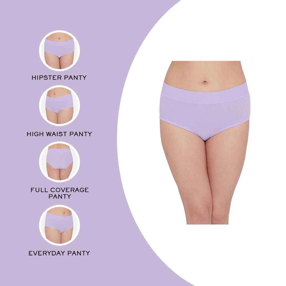 Balancing Act High Waist Full Coverage Everyday Wear Full Brief Panty - Purple
