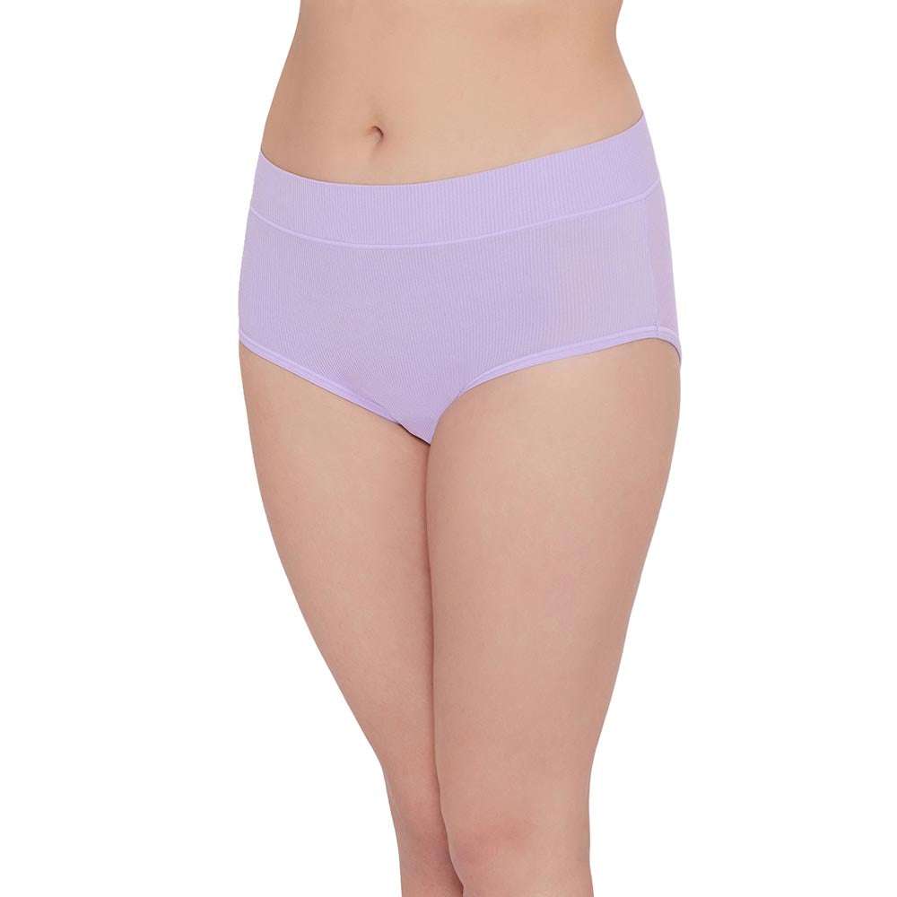 Balancing Act High Waist Full Coverage Everyday Wear Full Brief Panty - Purple