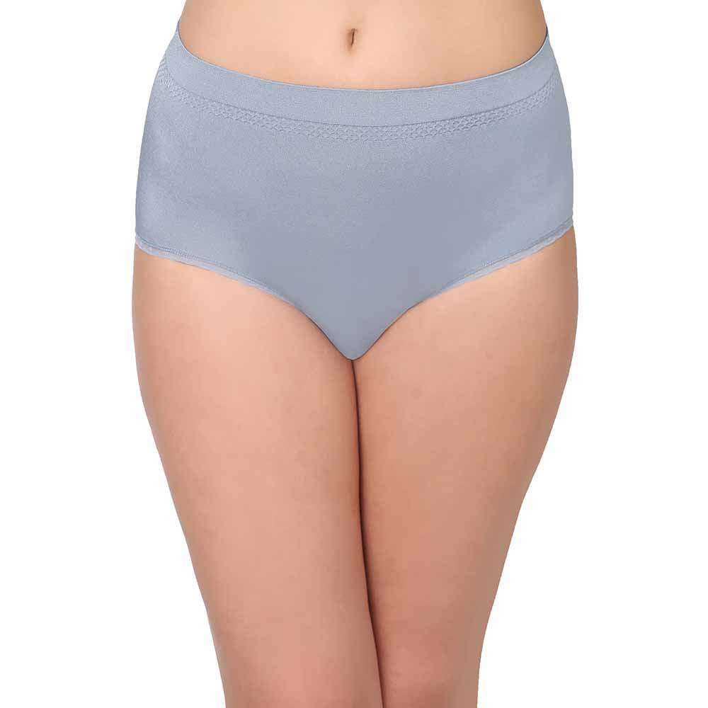 B-Smooth High Waist Full Coverage Everyday Wear Brief Panty - Light Indigo