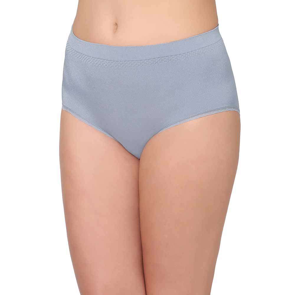 B-Smooth High Waist Full Coverage Everyday Wear Brief Panty - Light Indigo